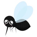 Isolated happy mosquito cartoon