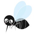 Isolated happy mosquito cartoon