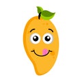 Happy peach emoticon