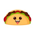 Isolated happy taco emote