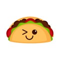 Isolated happy taco emote