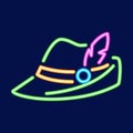 Isolated hat neon oktoberfest vector illustration