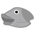 Isolated head fish icon