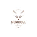 Isolated head mongoose logo design