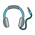 Isolated headphones icon