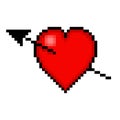 Heart and arrow pixel art