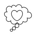 Isolated heart communication bubble vector design