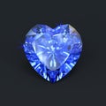 Sapphire heart of ocean isolated