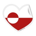 Isolated heart shape with the flag of Greenland Vector