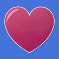 Isolated heart shape illustration icon