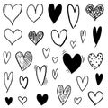 Isolated heart shapes