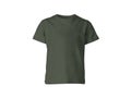 Isolated heather miltary green colour blank fashion tee front mockup template Royalty Free Stock Photo