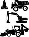 Isolated Heavy Machinery Illustration