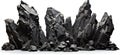 Isolated Heavy Natural Rock Formation. Generative ai