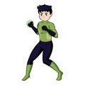 Isolated heroe green manga
