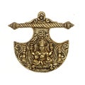 isolated hindu goddess lakshmi medallion idol