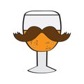 Hipster beer icon