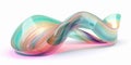 Isolated holographic curved wave for banner background, created with generative ai tools