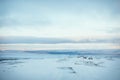 Isolated homestead far north in a rural area Royalty Free Stock Photo