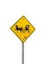 Isolated Horse and Buggy Parking Sign Royalty Free Stock Photo