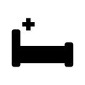 Isolated hospital bed icon