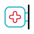 Isolated hospital poster with a cross Medical icon Vector
