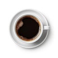 Isolated Hot Black Coffee: White Cup. Generative AI Royalty Free Stock Photo