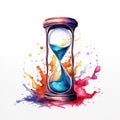 Isolated Hourglass on White Background with a Twist