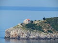 Isolated house to the extremity of a rock in Montenegro.