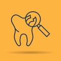 Isolated icon of Treatment of affected tooth