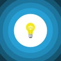 Isolated Idea Flat Icon. Bubl Vector Element Can Be Used For Idea, Bulb, Light Design Concept.