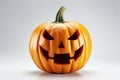 lantern orange smile face decoration horror isolated background holiday pumpkin halloween. Generative AI.