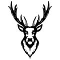 Isolated illustration of a deer head Royalty Free Stock Photo