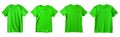 isolated illustration of green t-shirts. Generative AI