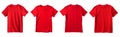 isolated illustration of red t-shirts. Generative AI