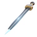 Isolated illustration of a Roman Gladius short sword