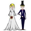 Isolated illustration of suitors Royalty Free Stock Photo