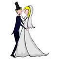 Isolated illustration of suitors Royalty Free Stock Photo