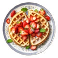 isolated illustration of waffle plate. Created with Generative AI