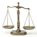 Balance scale isolated on white background Royalty Free Stock Photo