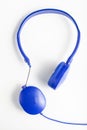 Isolated image of a broken headphone set