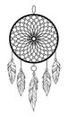 ISOLATED IMAGE OF A DREAM CATCHER ON A WHITE BACKGROUND Royalty Free Stock Photo