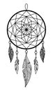 ISOLATED IMAGE OF A DREAM CATCHER ON A WHITE BACKGROUND Royalty Free Stock Photo