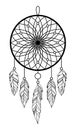 ISOLATED IMAGE OF A DREAM CATCHER ON A WHITE BACKGROUND Royalty Free Stock Photo
