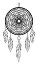 ISOLATED IMAGE OF A DREAM CATCHER ON A WHITE BACKGROUND Royalty Free Stock Photo