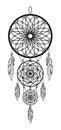 ISOLATED IMAGE OF A DREAM CATCHER ON A WHITE BACKGROUND Royalty Free Stock Photo