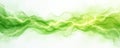 Isolated image of green energy with lightning effect on transparent background. Electrostatic discharge, green light power, Royalty Free Stock Photo