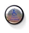 Isolated image of a Handicapped Push To Open door button Royalty Free Stock Photo