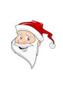 Cheerful Santa Claus - isolated image of head