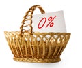 image of product basket and percentage of discounts